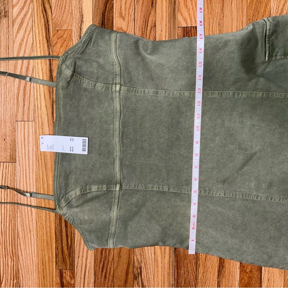 UO Olive Green Denim Mini Dress - Picture 5 of 7